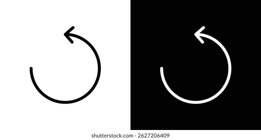 Undo icon. Logotype vector set