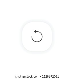 Undo icon modern vector line design symbol undo previous back reverse 