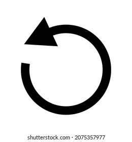 undo icon on white background