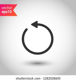 Undo icon. Refresh vector icon. Reload sign. Redo symbol. Update icon. Rotation sign. Arrow icon. EPS 10 flat symbol