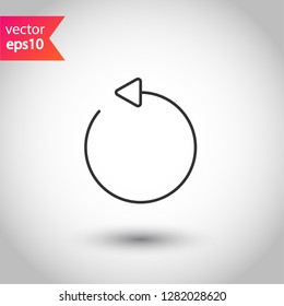 Undo icon. Refresh vector icon. Reload sign. Redo symbol. Update icon. Rotation sign. Arrow icon. EPS 10 flat symbol