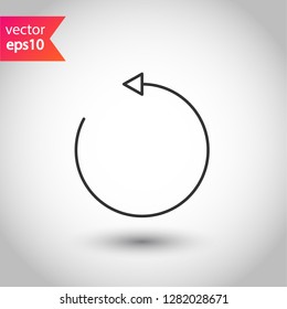 Undo icon. Refresh vector icon. Reload sign. Redo symbol. Update icon. Rotation sign. Arrow icon. EPS 10 flat symbol