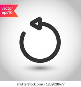 Undo icon. Refresh vector icon. Reload sign. Redo symbol. Update icon. Rotation sign. Arrow icon. EPS 10 flat symbol