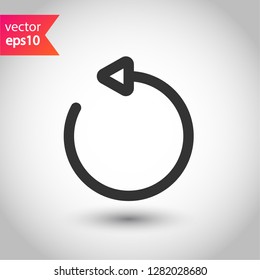 Undo icon. Refresh vector icon. Reload sign. Redo symbol. Update icon. Rotation sign. Arrow icon. EPS 10 flat symbol