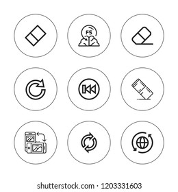 Undo Icon Set Collection 9 Outline Stock Vector (Royalty Free ...