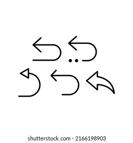 Undo Icon Set Vector Symbol Design Illustration