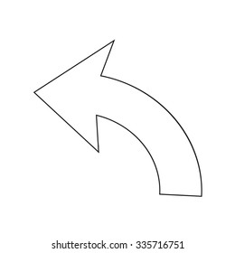 Undo Icon sign Illustration