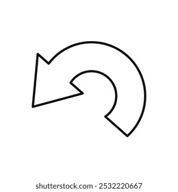 Undo icon. simple thin line icon.