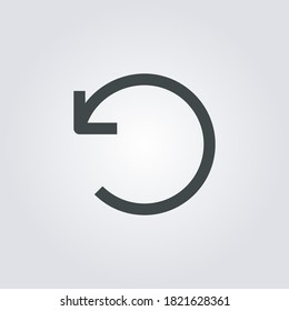 undo Icon. undo symbol isolated on Gradient background. Vector Illustration