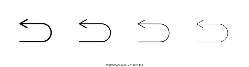 Conjunto de pictogramas de iconos de Deshacer