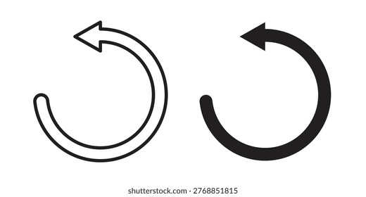 Undo icon symbol set. Icon design vectors