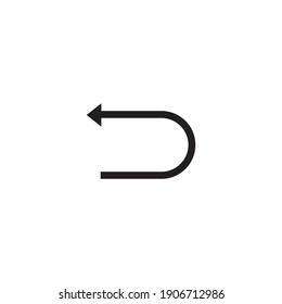 símbolo de icono de deshacer vector