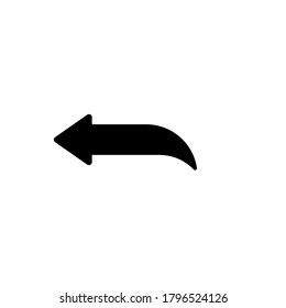 Undo icon symbol vector isolated on white background