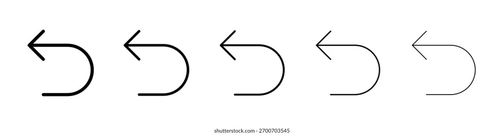 Undo icon Vector Art Illustration