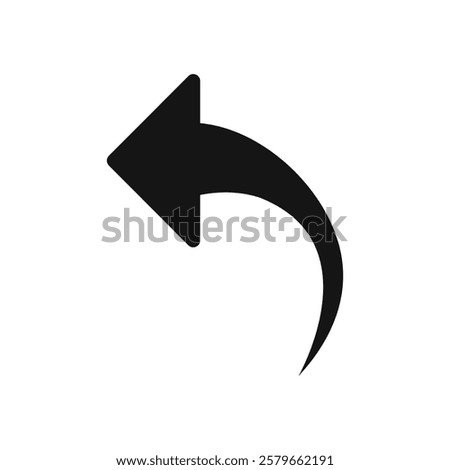 Undo icon Vector flat thin line illustration