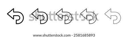 Undo icon Vector logo sign