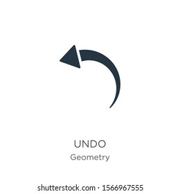 Undo icon vector. Trendy flat undo icon from geometry collection isolated on white background. Vector illustration can be used for web and mobile graphic design, logo, eps10