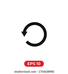 Undo icon vector.Circular arrow sign.Reload and refresh symbol