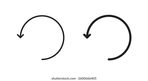 Undo icons graphics set vectors