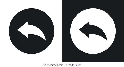 Undo icons. solid style vector