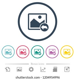 Undo image changes flat color icons in round outlines. 6 bonus icons included.