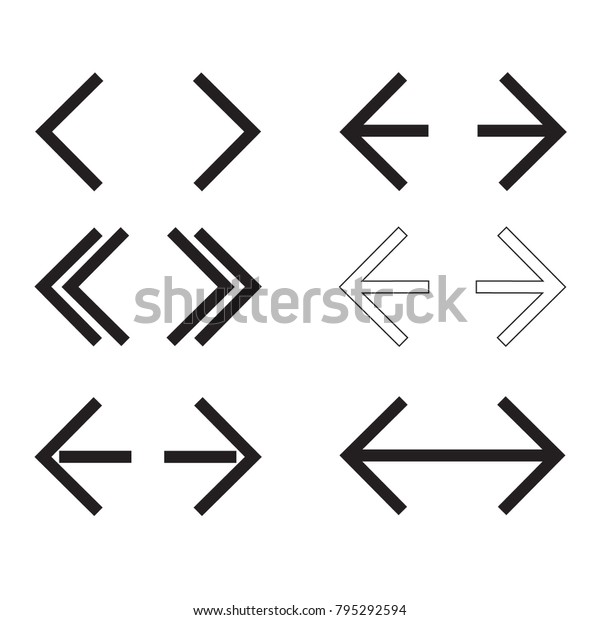 Undo Redo Arrow Icon Set Line Stock Vector (Royalty Free) 795292594