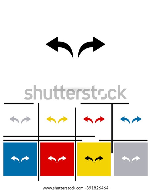 Undo Redo Arrows Icons Arrows Signs Stock Vector (Royalty Free ...