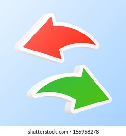 Undo and redo arrows. Vector illustration.