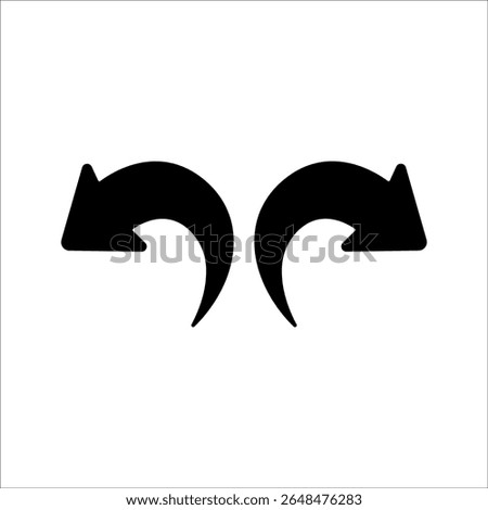 Undo and redo vector icons with simple design. Back and next icons