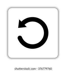 undo symbol -  black vector icon