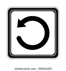 undo symbol  - black vector icon