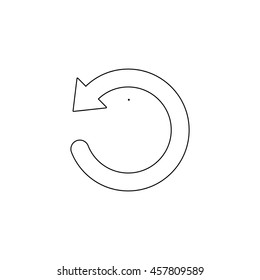 undo symbol -  black vector icon