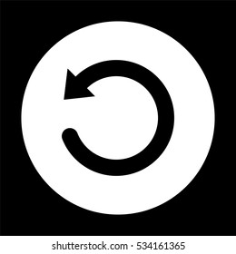 undo symbol  -  black vector icon
