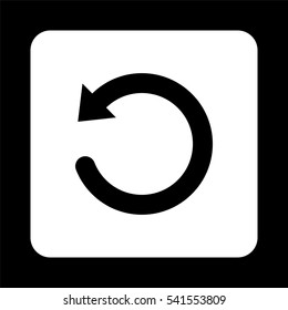 undo symbol  - black vector icon