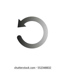 undo symbol -  black vector icon