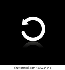 undo symbol with shadow
