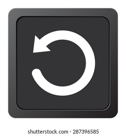 undo symbol  - vector icon on a grey button