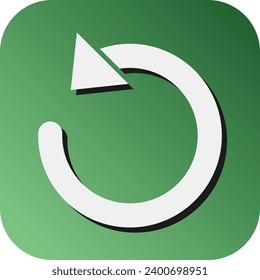 Undo Vector Glyph Gradient Background Icon For Personal And Commercial Use.
