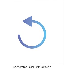 Undo vector icon with gradient