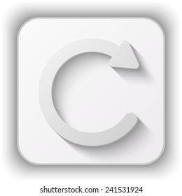 undo vector icon - paper button 