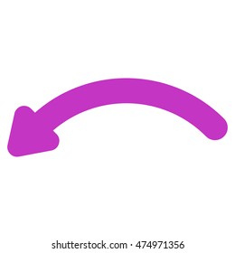 Undo vector icon. Style is stroke flat icon symbol, violet color, white background.