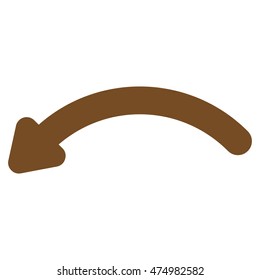 Undo vector icon. Style is stroke flat icon symbol, brown color, white background.