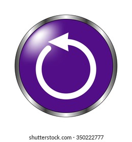 undo - vector icon; violet button