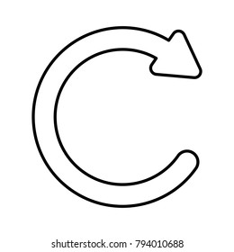 Undo - vector icon without  fill