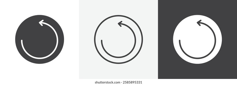 Undo vector icons collection graphic designs for ui designs