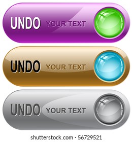 Undo. Vector internet buttons.