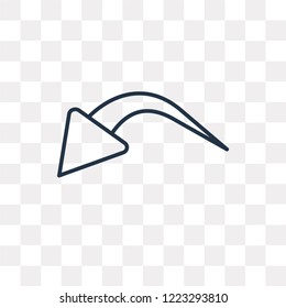 Undo vector outline icon isolated on transparent background, high quality linear Undo transparency concept can be used web and mobile