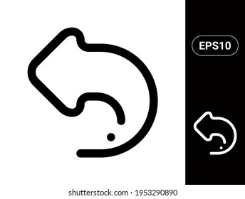 Undo Vector stylish line icon for UI an UX