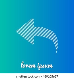 Undo White stroke fill with blue and green gradient background Icon / Logo Design
