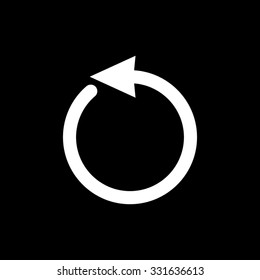 undo - white vector icon